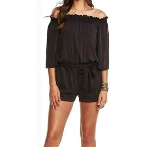 Chaser Off The Shoulder Romper with Flounce Sleeve Size M